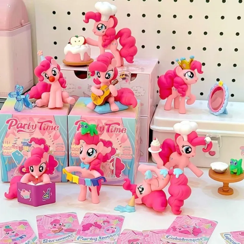 

My Little Pony Figure Party Time Twilight Sparkle Applejack Fluttershy Pinkie Pie Rainbow Dash Fluttershy Toy