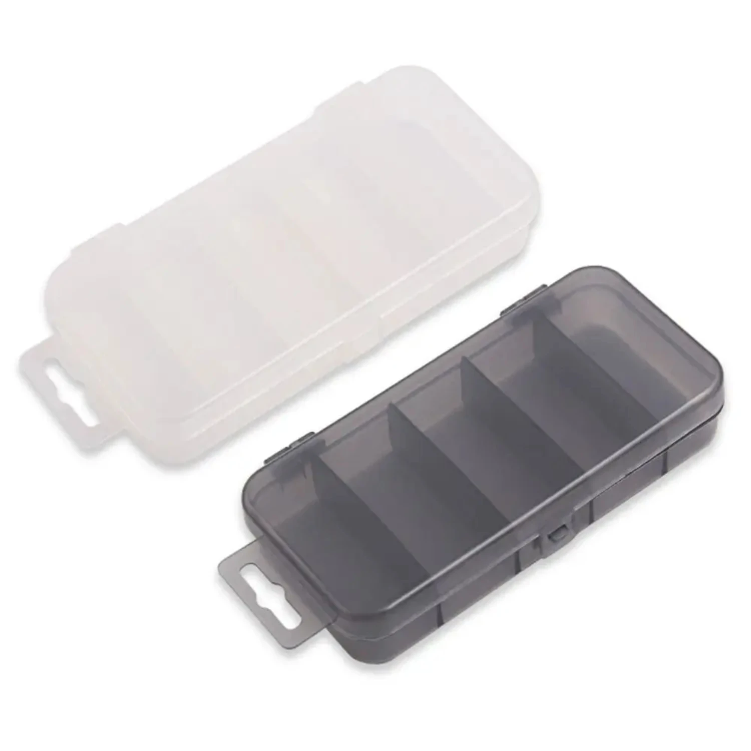 Mini Fishing Lure Box 5 Compartments Plastic Baits Box Waterproof Hook  Case Fishing Tackle Pesca Portable Fishing Box