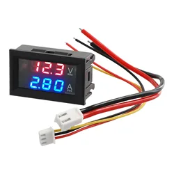 1PCS DC0-100V 10A 50A 100A Voltmeter Ammeter Red Blue LED Amp Dual Digital Volt Meter Gauge LED Display 50A 100A Diverter