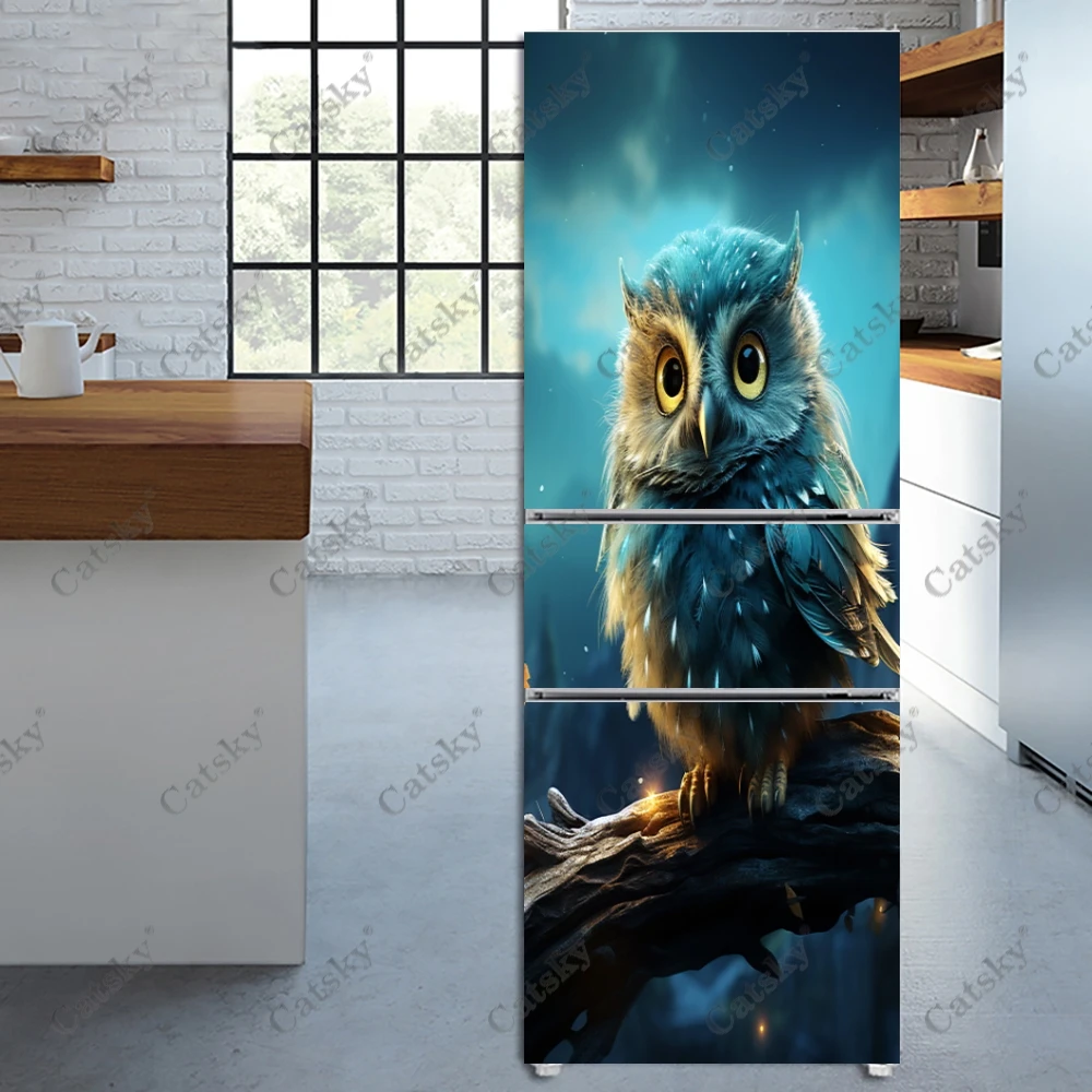 

owl animal Refrigerator Magnet Home Decor Kitchen Mural DIY Wall Sticker Party Sticker Wallpaper