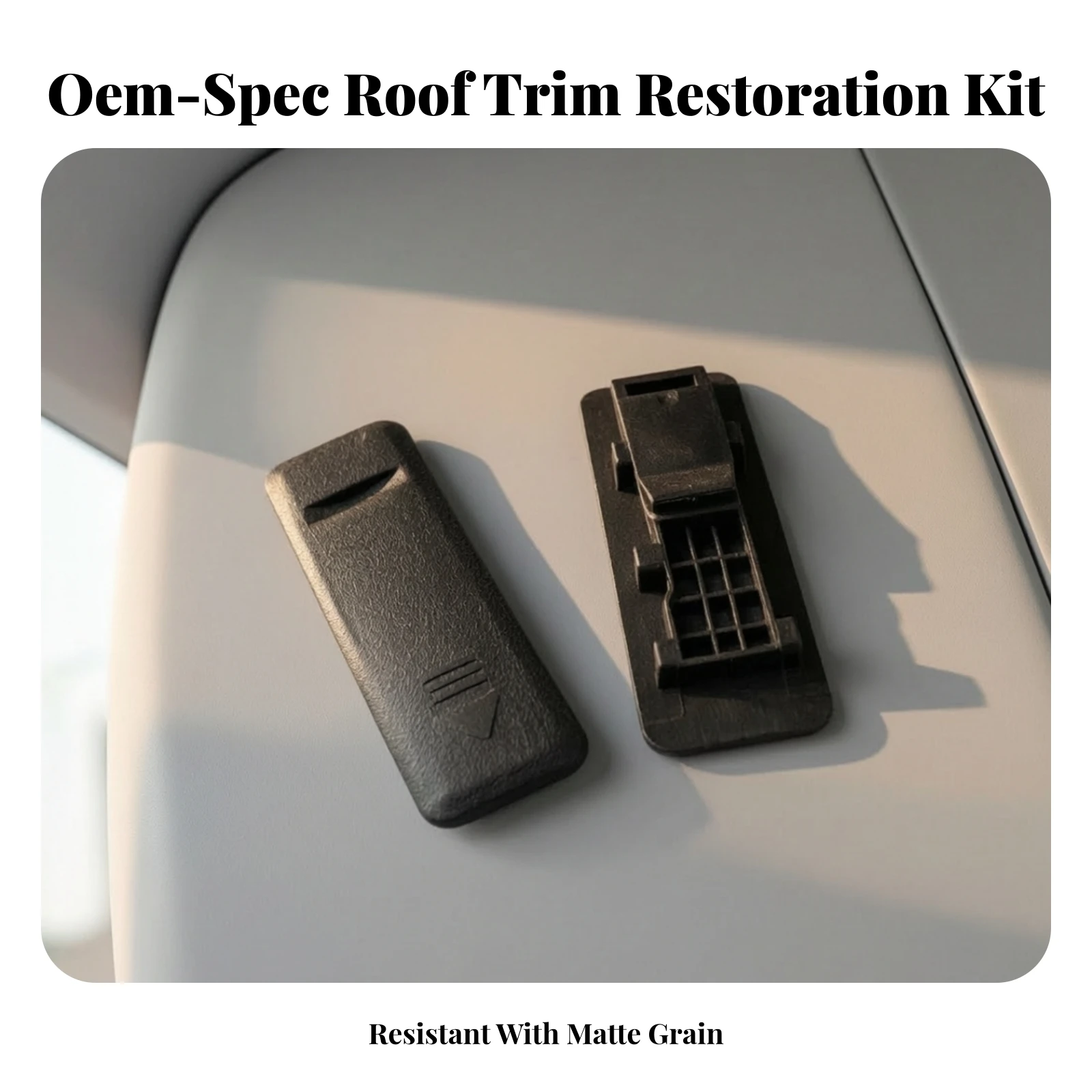 4 Pieces Roof Moulding Clip Cover Direct Replacement Roof Trim Cover Car Part Easy to Install Hardware Heat Resistant