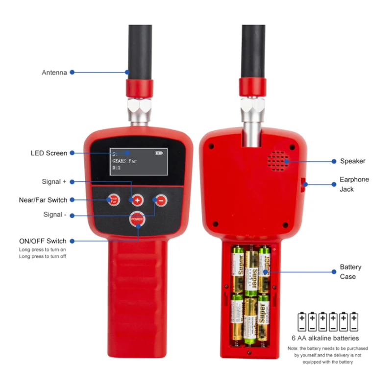 7" WiFi  Pipe Sewer Inspection Endoscope Camera,512HZ Transmitter Receiver Locator+Meter Counter DVR Video Recording TIMUKJ