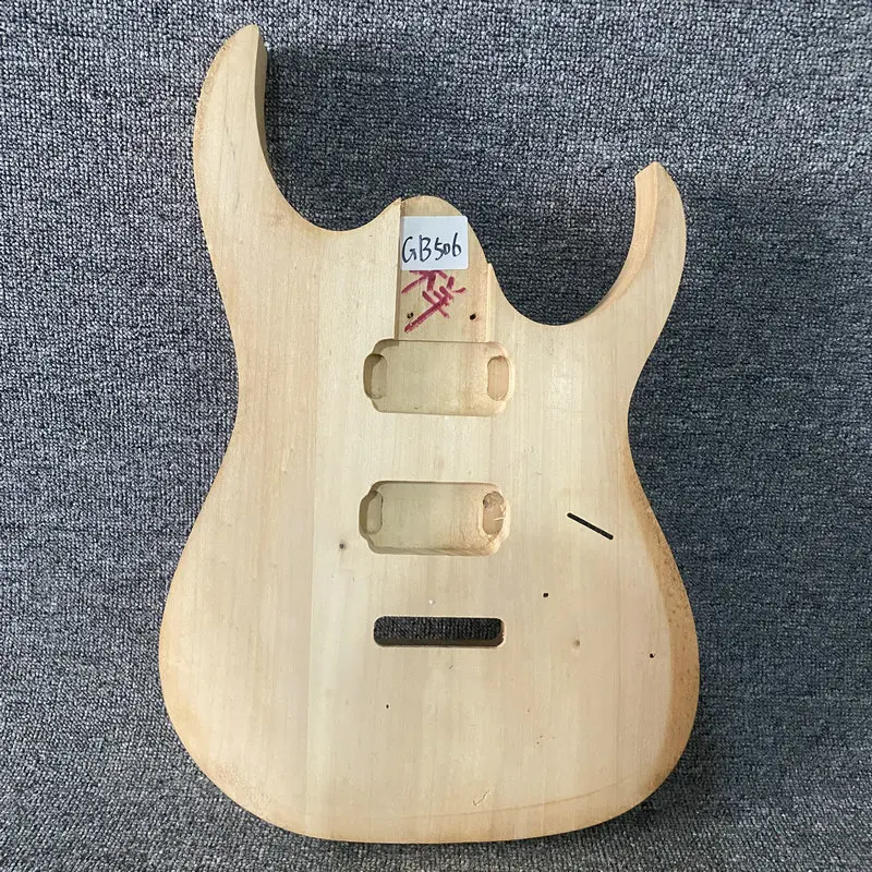 GB506 Custom Order in Solid Basswood Active Pickup Electric Guitar Unfinished Guitar Body 2 Humbucker Pickups for DIY Replace