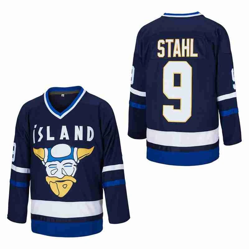 Ice Hockey Jersey Mighy Ducks D2 Team Iceland 9 Stahl Outdoor Sportswear Jerseys High Quality Sewing Embroidery Blue 2023 New