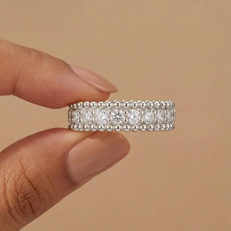 

Trendy Round Cubic Zircon Geometric Rings for Women Silver Colour Gold Colour High Quality Female Anniversary Gift Party Jewelry