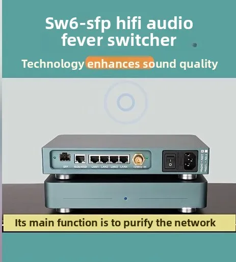 Interruptor de Audio de Alta Fidelidad AS6 Recién Mejorado con Fuente de Alimentación Lineal LPS y Oscilador de Cristal Controlado por Horno OCXO