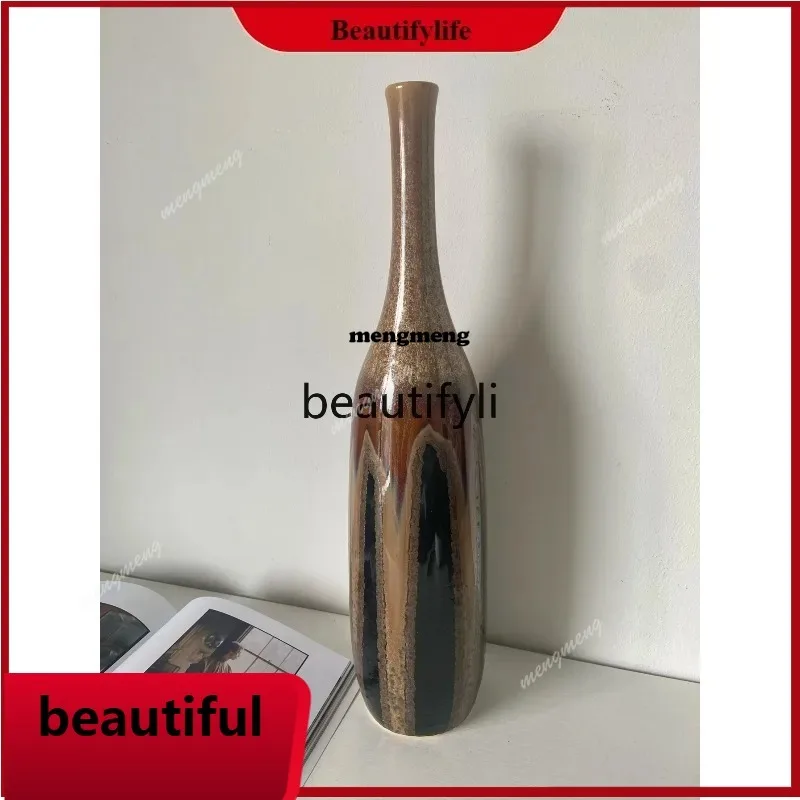 Medieval kiln-changed ceramic vase 064X