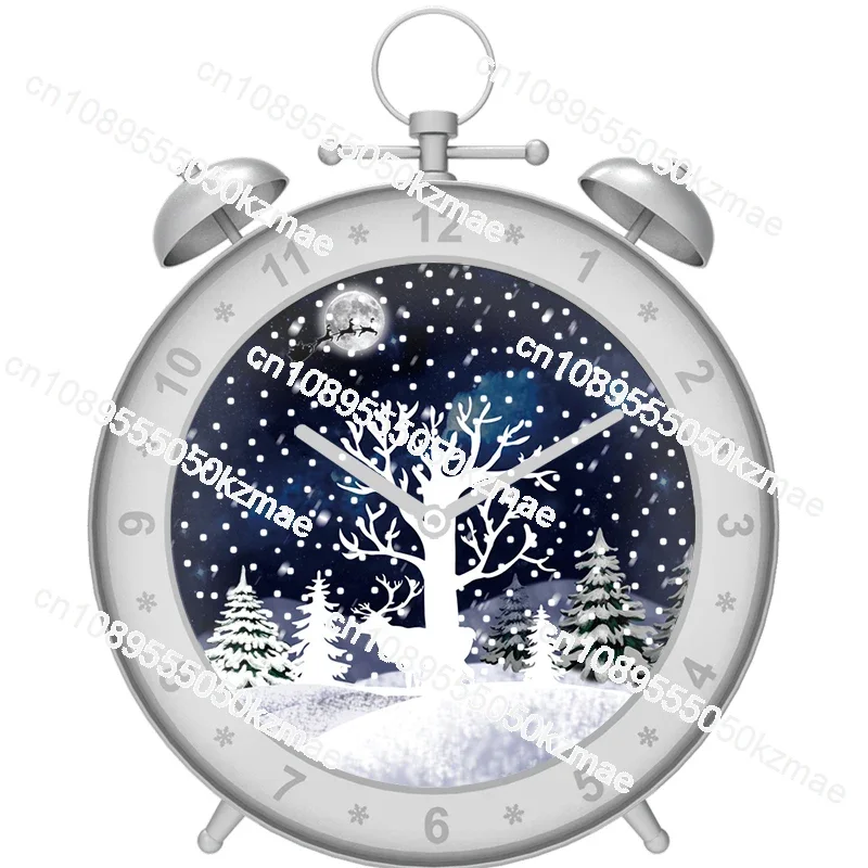 

Snow Music Christmas Silver Alarm Clock Indoor Products