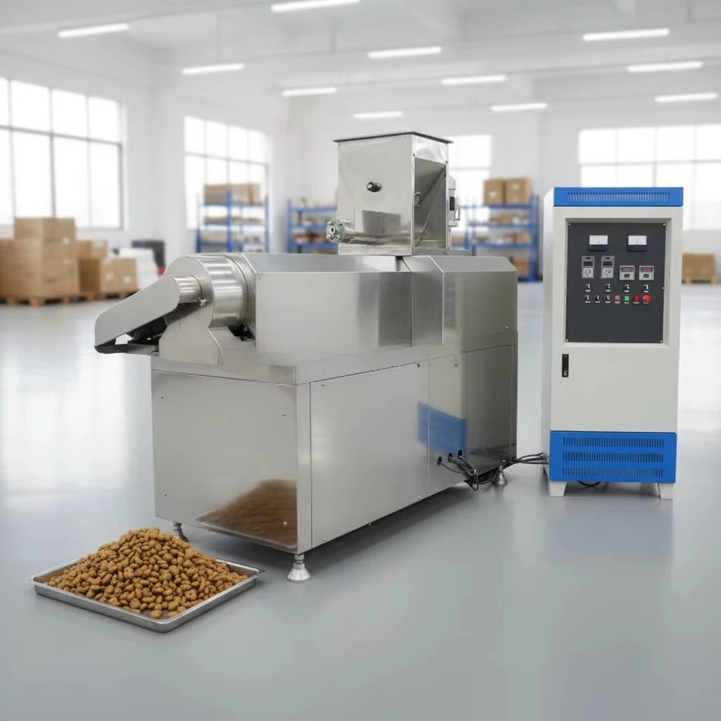 Industrial Feed Pellet Extruder Machine Floating Sinking Fish Pet Food Making Machine