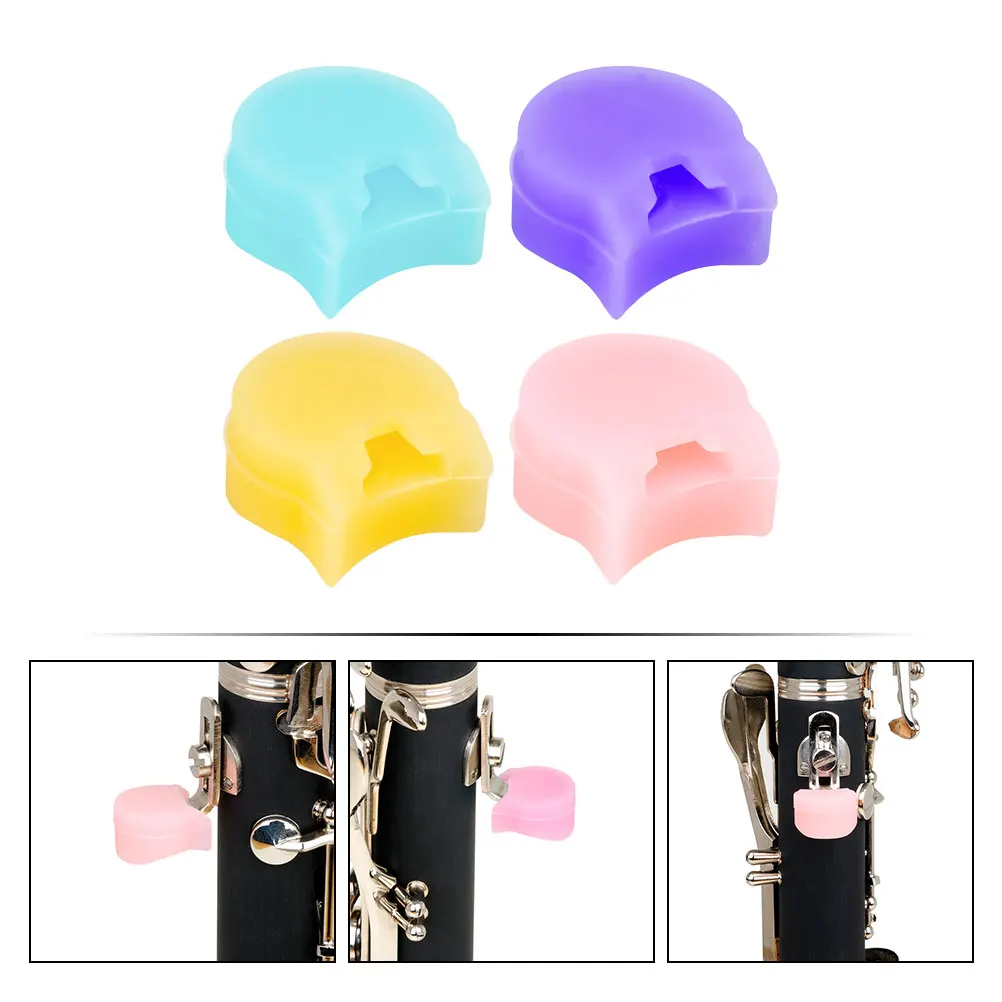 

4 Pcs Clarinet Thumb Rest Instrument Pads Finger Protectors Cushion Silicone Rubber