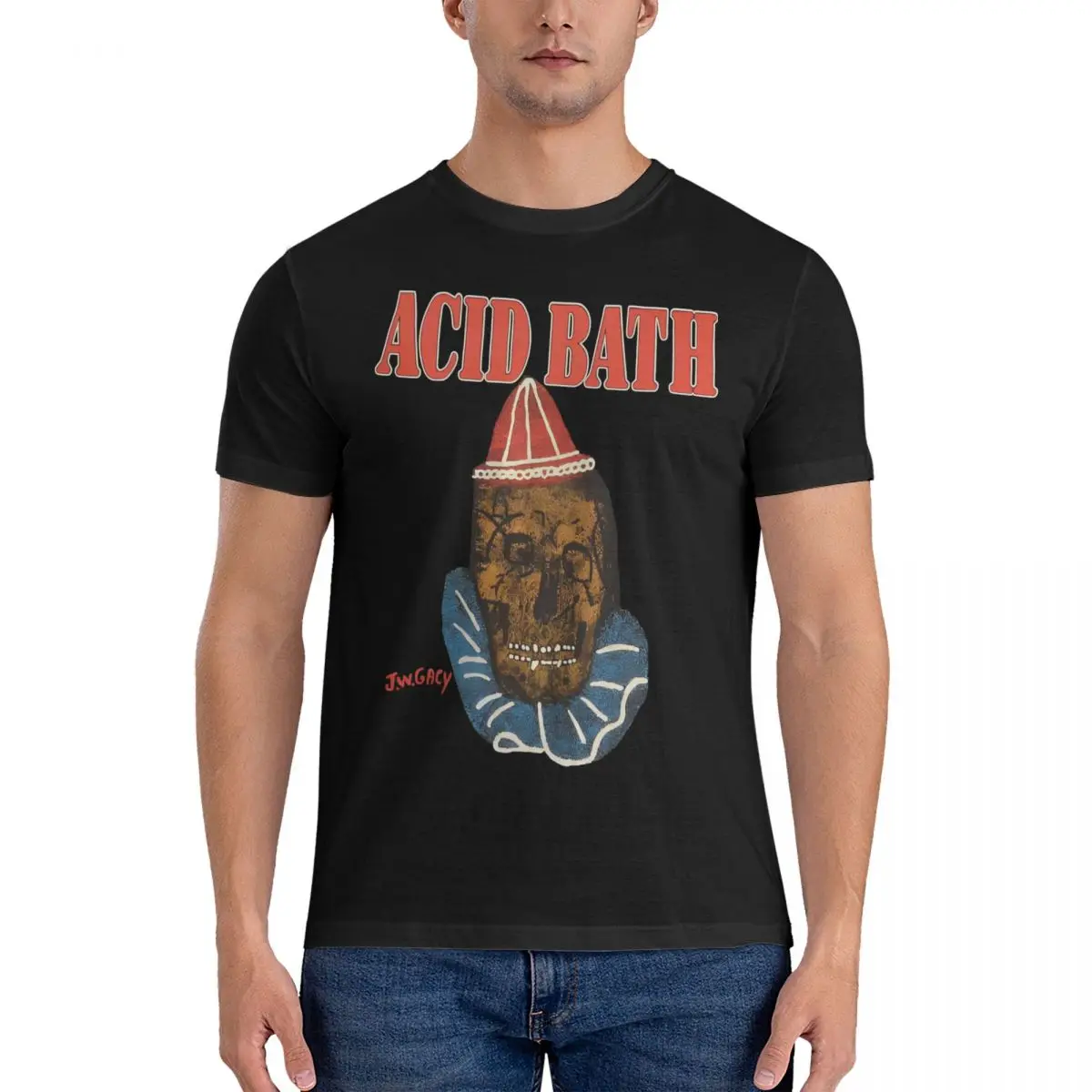 Rock Band Acid Bath T-Shirt Men Streetwear Cotton T-Shirts Summer Breathable Fashion Tees Cheap Plus Size Tops