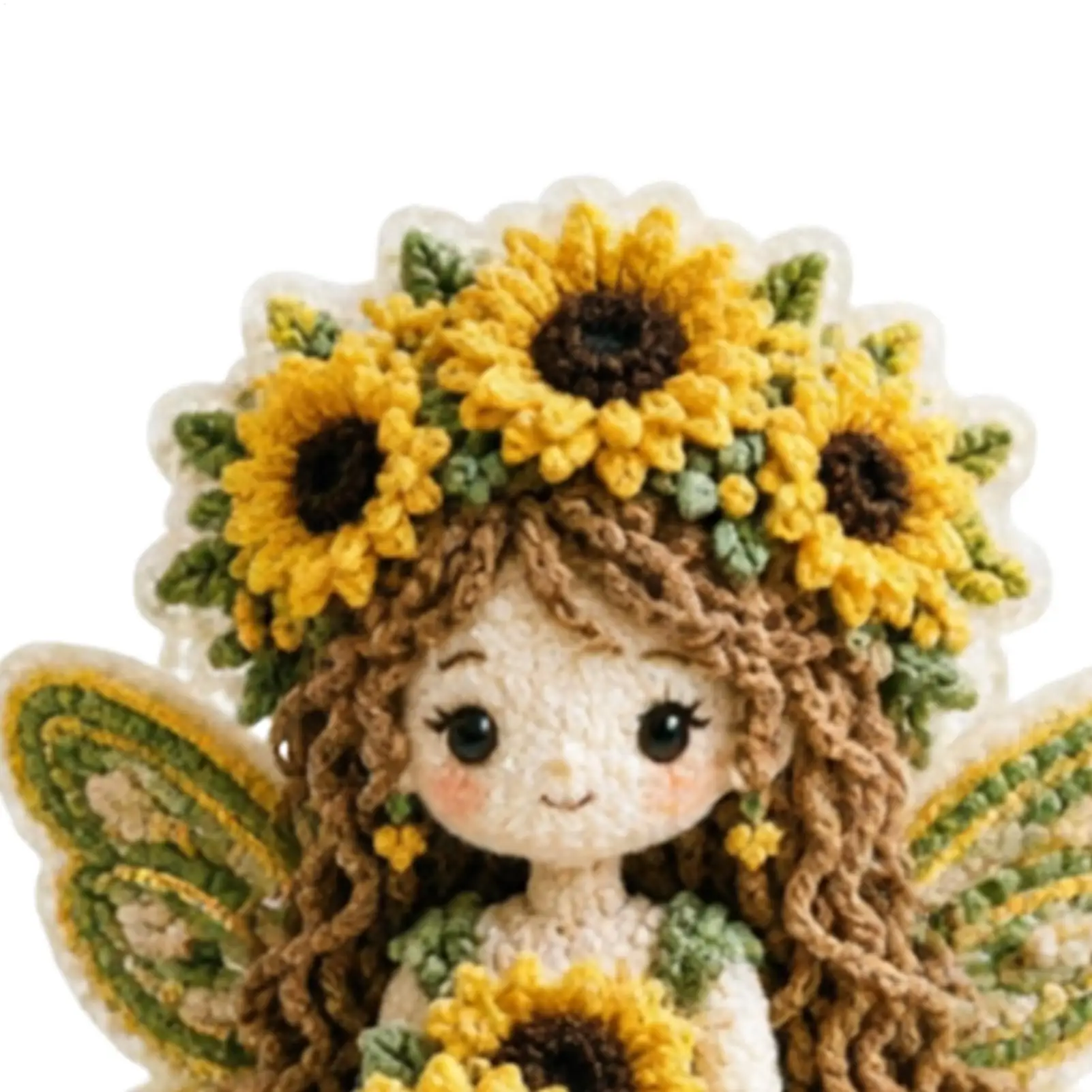 Fairy 3D Fabric Poking Art Kit DIY Handmade 3D Decoration Flower Fairy Doll Punch Needle Kit For Adult Beginner HomeDesk Living