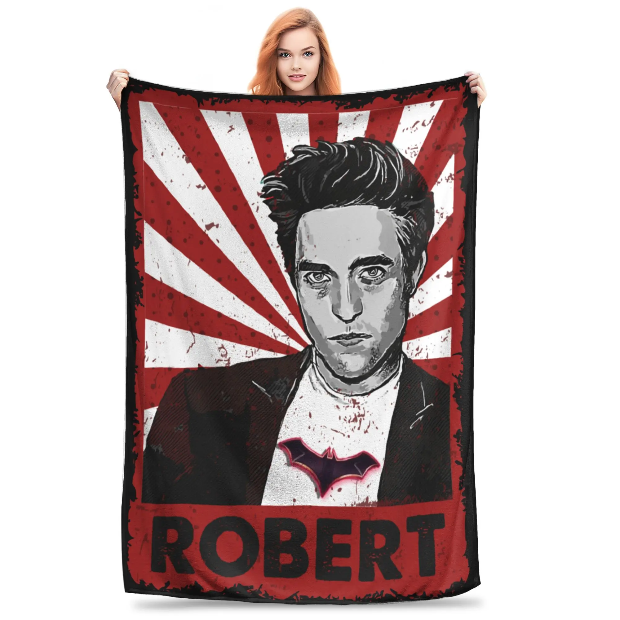 

Robert Pattinson Retro Blankets Fleece All Season Rob Multifunction Lightweight Thin Throw Blankets for Home Couch Rug Piece