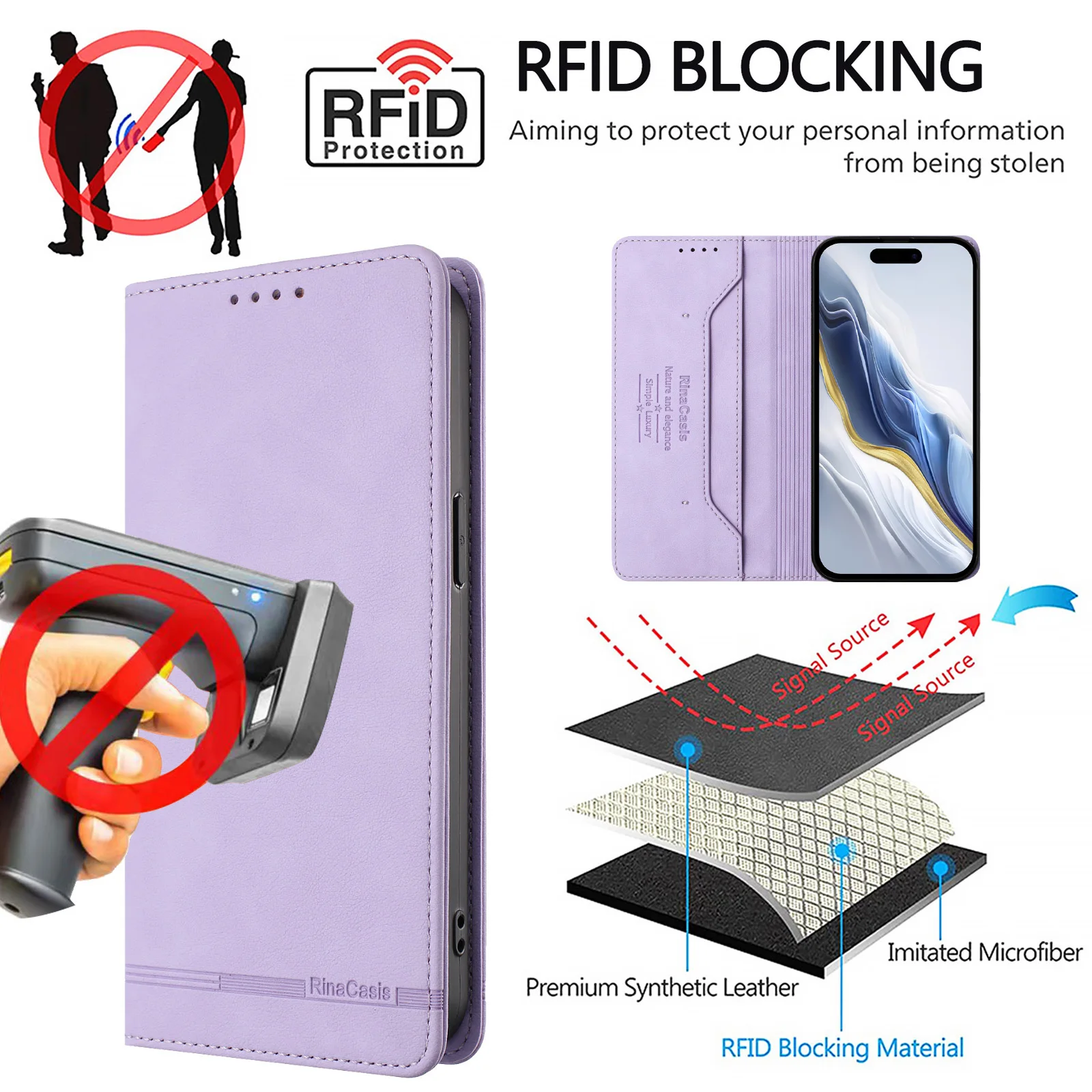 Funda de cuero con tapa y ranura para tarjeta magnética fuerte, respetuosa con la piel, para OPPO Realme 15 15T P4 Pro 5G