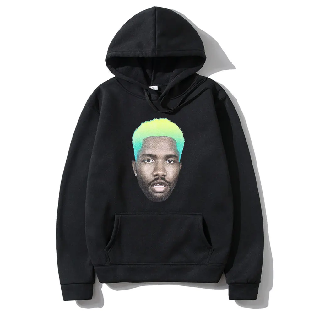 

Frank Vintage Print Hoodie Ocean Fashion Pullover Blond Hip Hop Popular Music Singer R&B Hoodies Men Oversized Hooded Sweatshirt