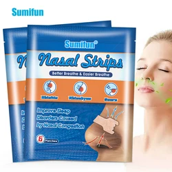 Sumifun 6pcs Anti-snoring Strips Easier to Breathe Right Way to Stop Snoring Nasal Strips for Better Breath Anti-snoring Strips