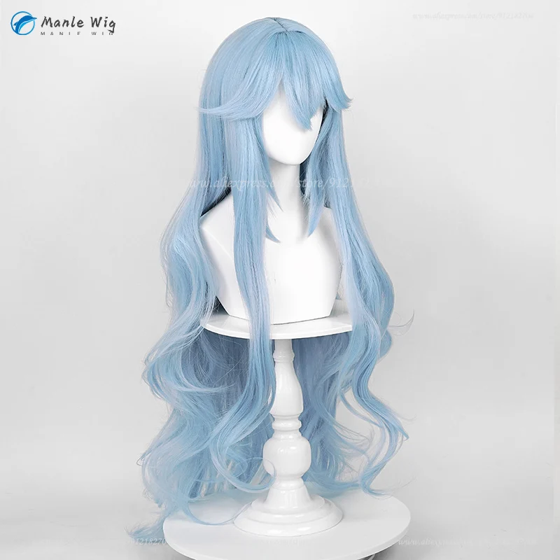 Long Ayanami Rei Cosplay Peruca, EVA Cosplay, Cabelo Onda Azul, Cabelo Resistente Ao Calor, Festa de Halloween Perucas, Cap Peruca, Alta Qualidade, 100cm