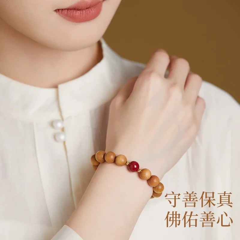 Natural Mahogany Strings New Chinese Meditation Strings Men's Buddha Beads Mahogany Bracelet