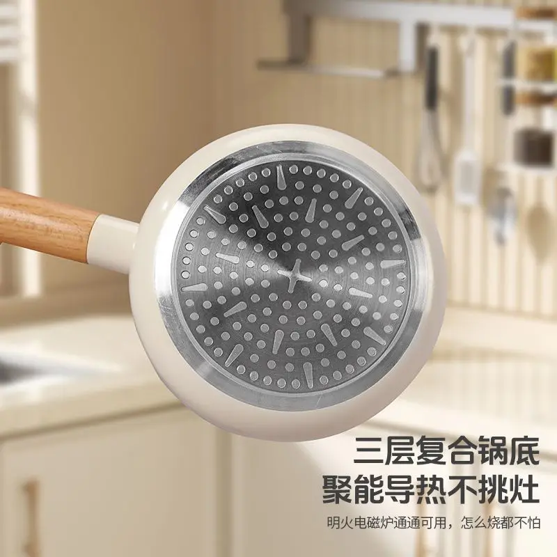 Anime cute Disney Mickey cartoon pattern complementary food pot Xueqi sauce pan cooking instant noodles non-stick frying pan