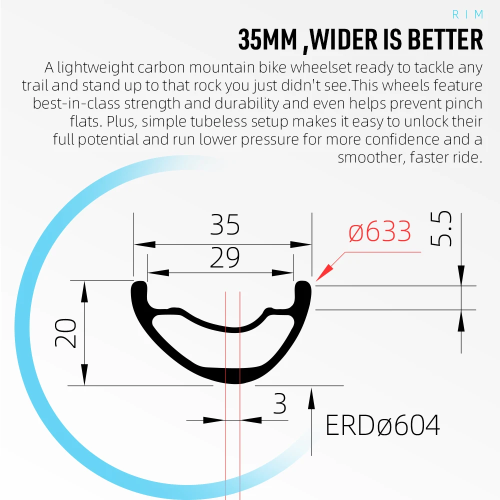 

Карбоновые колеса RYET MTB 36T с храповым механизмом, асимметричные сверхлегкие колеса 29er, ширина 35 мм, диски для горного велосипеда, часть велосипеда для XC Racing