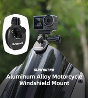 Sunnylife Motorcycle Windshield Clip for Insta360 X5 DJI Action 5 Pro GoPro DJI Pocket 3 Camera Aluminum Alloy Mount Accessories