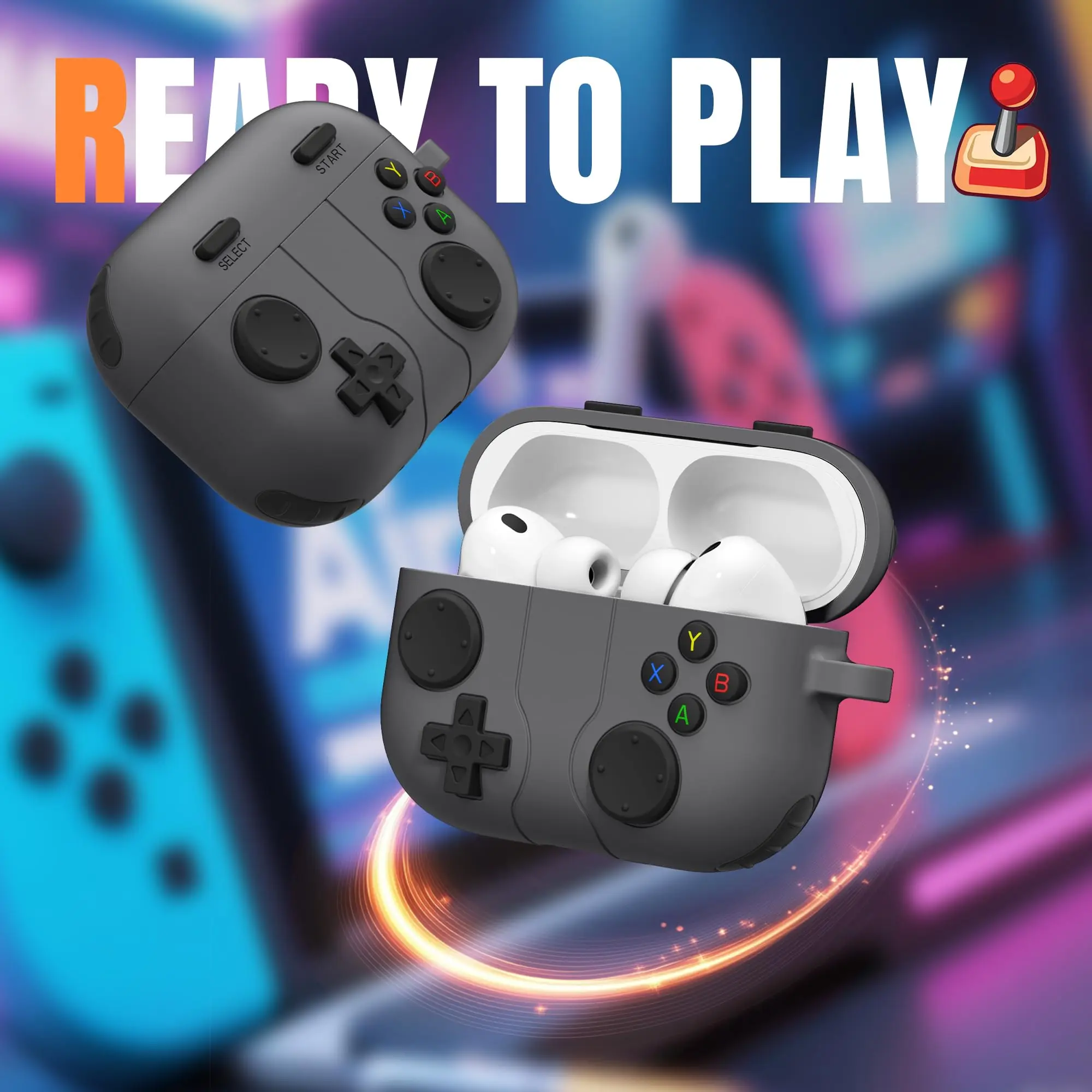 New for AirPods Pro 3//Pro 2/Pro/4 Game Console Design Silicone Case with Cleaner Kit & Keychain For AirPods Pro 3/For AirPods 4