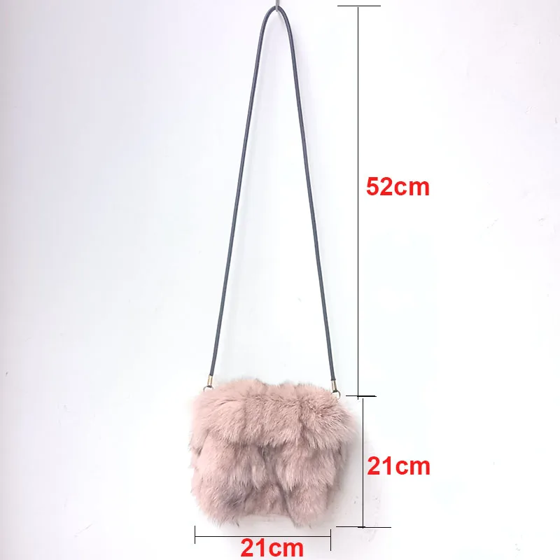 Women Hot Sale Winter Real Fox Fur Shoulder Bag Fashion Luxury Female Cute Genuine Fur Bags