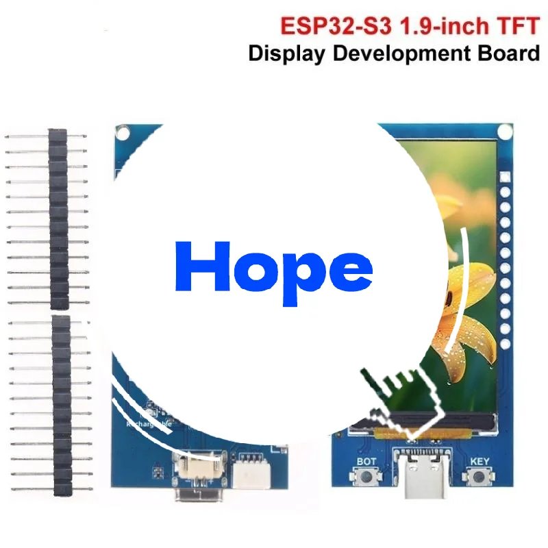 

1 PCS ESP32-S3 Development Board With Flash 1.9-inch LCD Display WiFi BT 5.0 Wireless Module 170x320