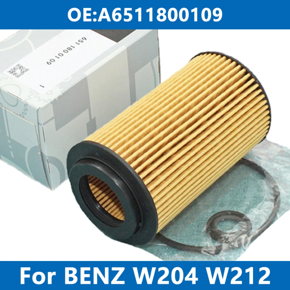 

Car Oil Filter Kit A6511800109 For Mercedes Benz W204 W205 W212 A180 B200 C200 E250 CDI CLA CLS GLA GLC GLK OM651 Diesel Engine