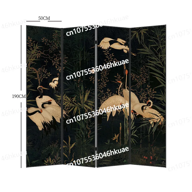 New Chinese Living Room Partition Baffle - Foldable Mobile Screen, Home Interior Decoration Divider
