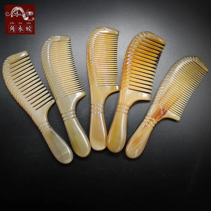 Jiaomu Jiao white yak horn comb, Guangxi thickened model, multiple specifications
