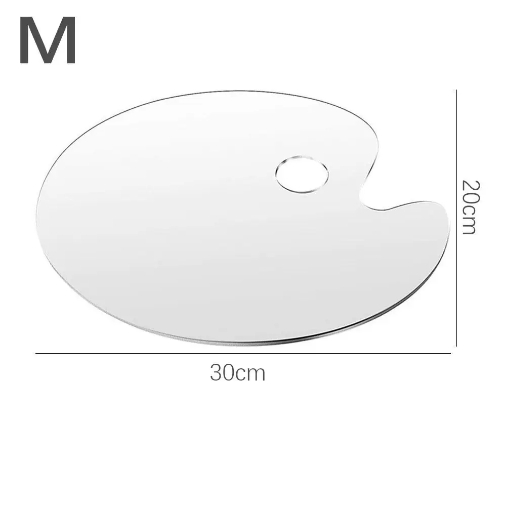 

Durable Acrylic Clear Paint Tray Drawing Supplies Transparent Paint Palettes Oval Gouache Pigment Pallet