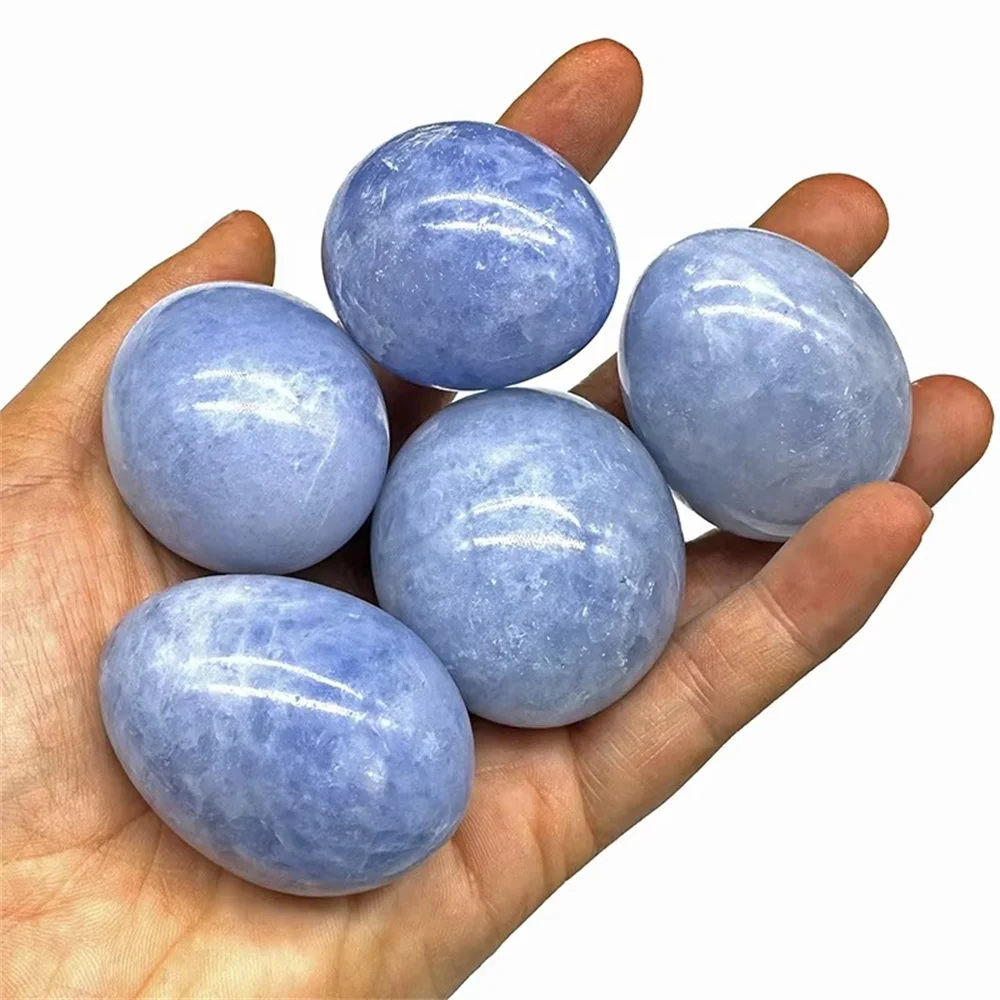 High Quality Wholesale natural crystal stone eggs polished blue celestite eggs