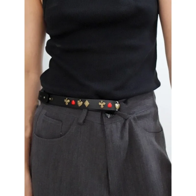 24SS Our Legacy Versatile Poker-patterned Metal Leather Retro-punk Choker Apparel Accessories - view 3