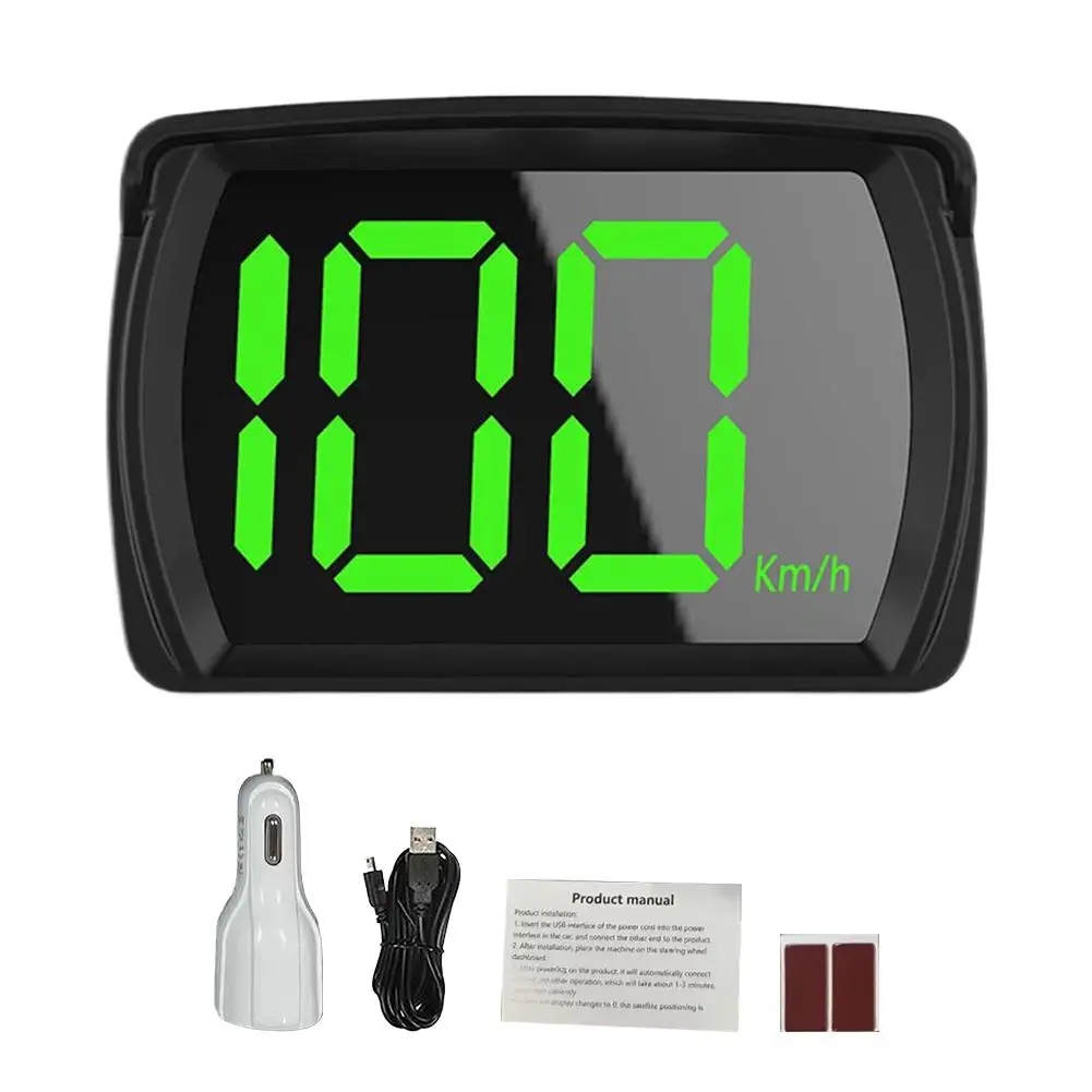Universal Car HUD Head Up Display GPS Hud Digital Speedometer Big Font Speed Meter KMH for All Car Truck Plug and Play Auto Part