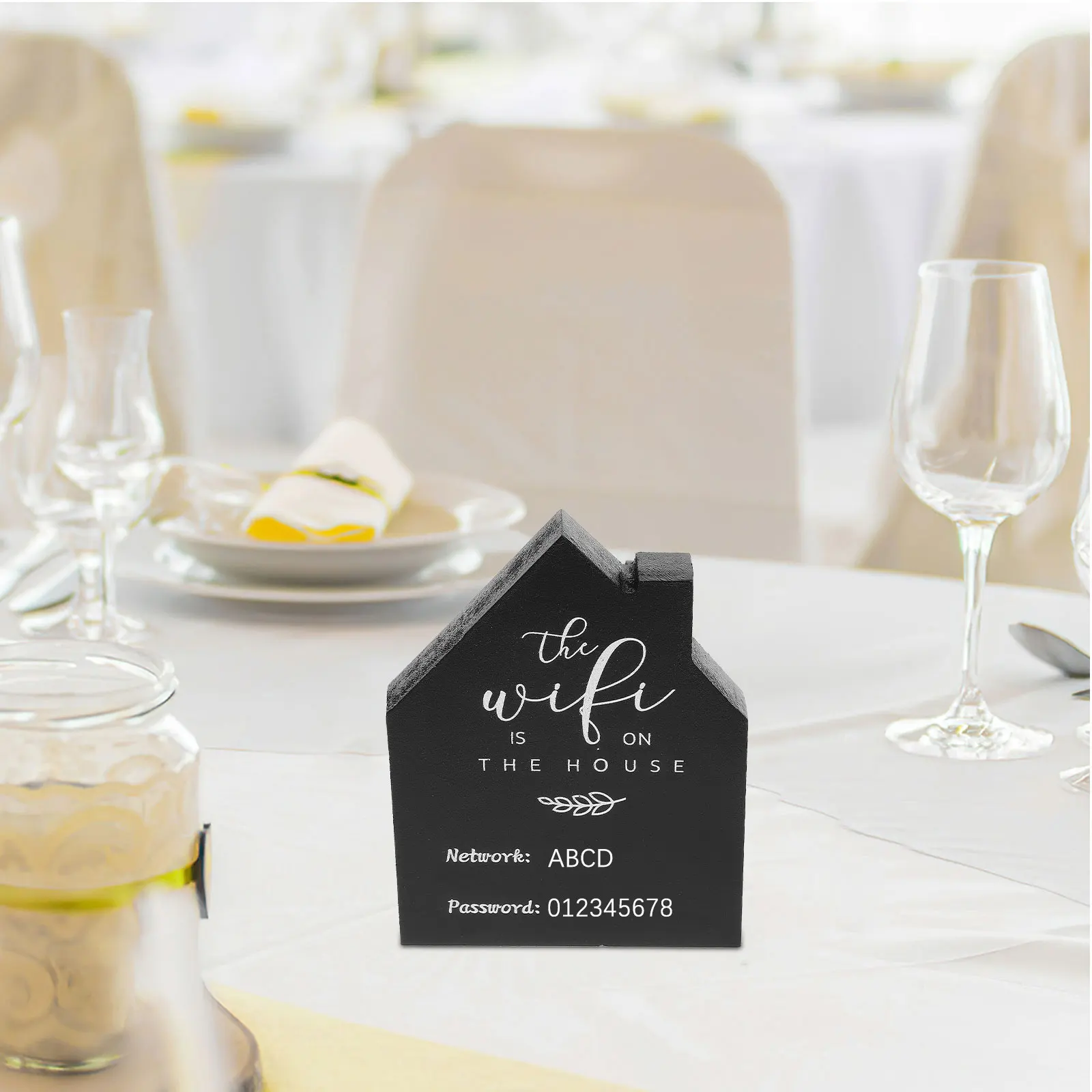 Signage Blackboard Wifi Password Guest Room Small Display Table Acrylic Lightweight Stylish Design Chalkboard Sign Home