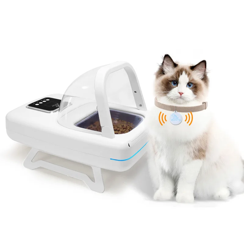 

Pet Smart Chip Automatic Sensor Feeder Timed Quantitative Dry Wet Food Bowl Eco-Friendly Universal Special Anti-Grabbing for