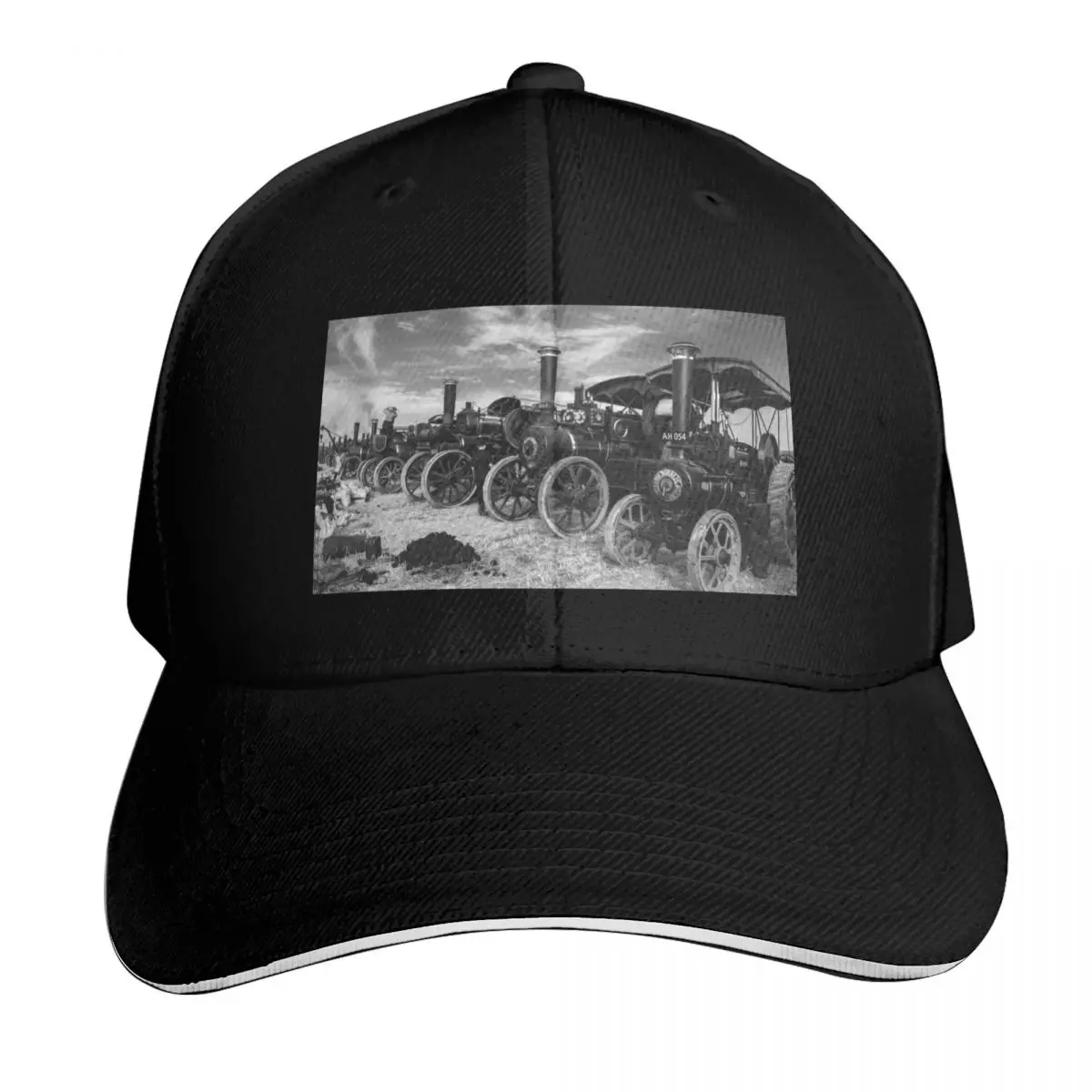 Traction Line Up Baseball Cap Cotton Twill Breathable Contrast Two Tone Brim Snapback Flat Bill