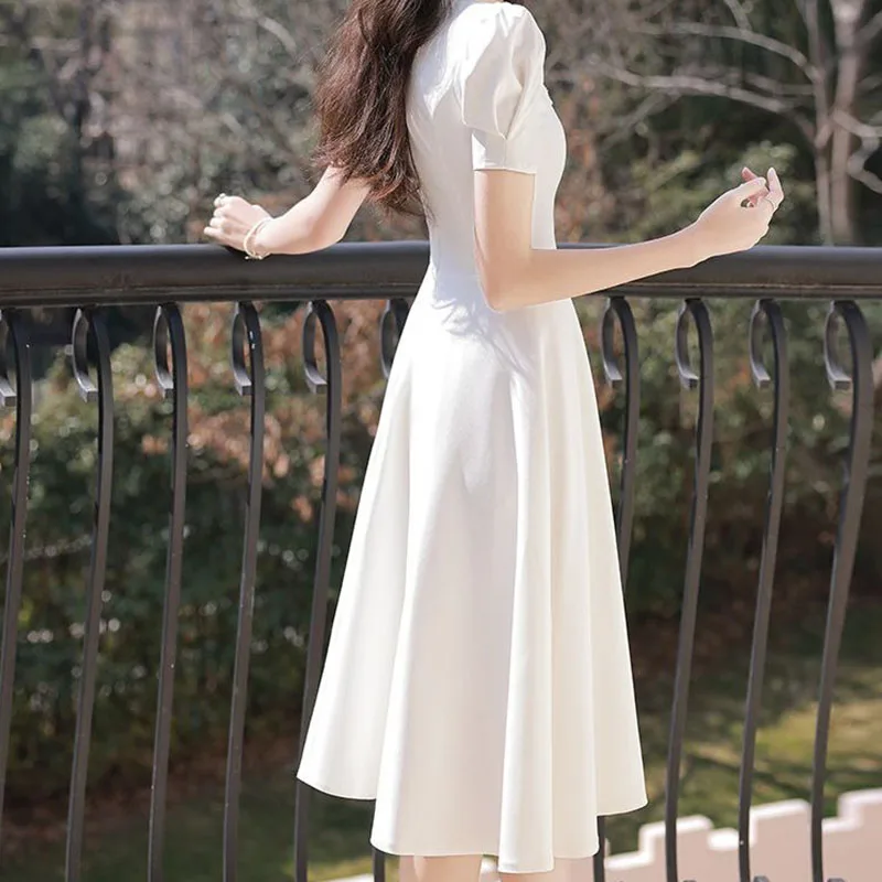 Elegant Wedding Dress V-Neck With Bow Simple Satin Bride Gowns A-Line Wedding Party Dresses Evening Gown Vestidos De Novia