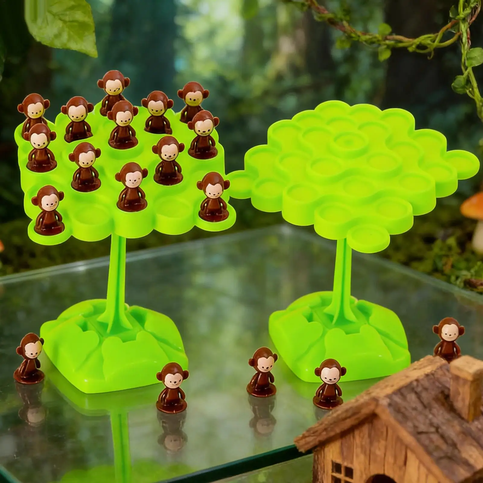 Giocattolo di messa a fuoco per bambini Scimmia Equilibrio Albero Giocattoli interattivi impilabili Gioco interattivo genitore-figlio Abilità educative Regalo di allenamento