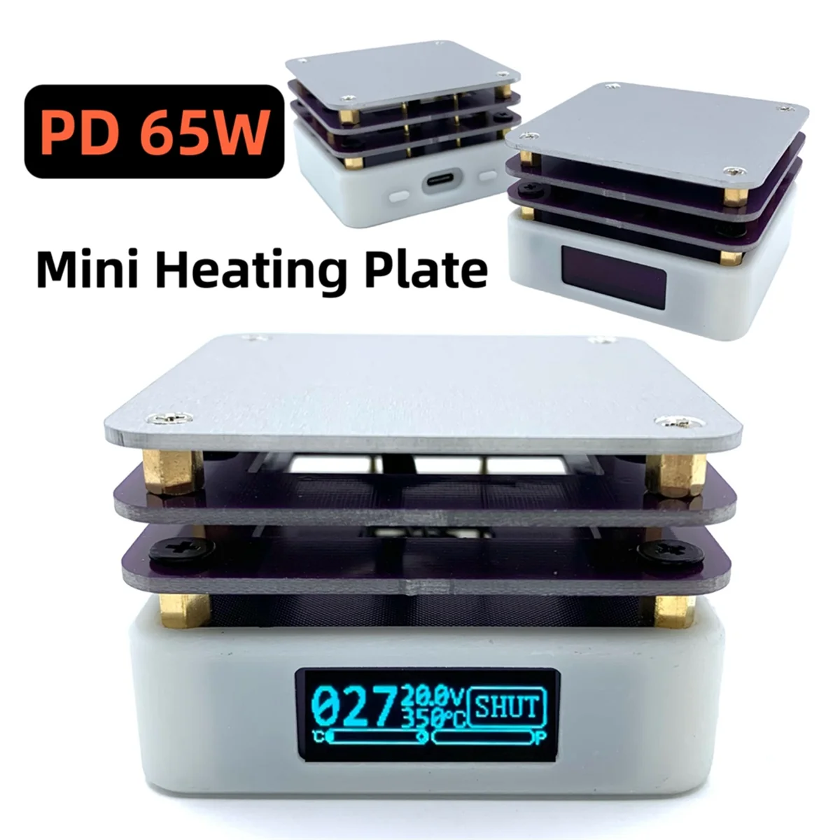 

A52TMHP30 Мини-паяльная пластина PCB SMD плата паяльная пластина регулируемая постоянная температура нагревательный инструмент станция предварительного нагрева