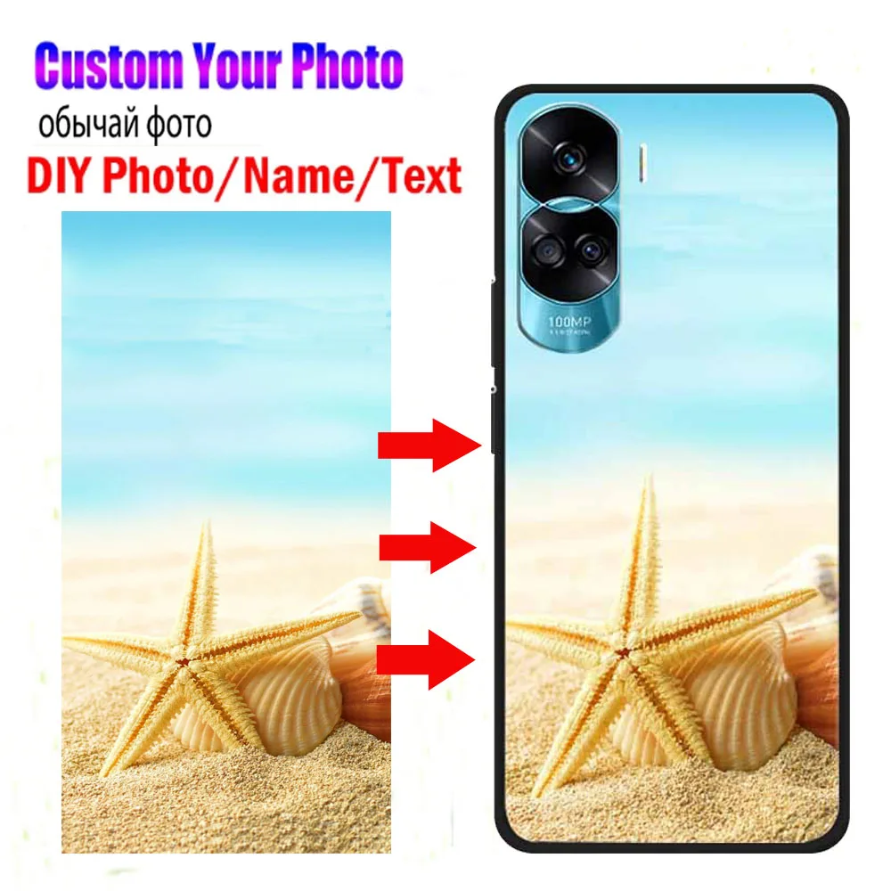 Customized Phone Cover for Honor 90 Lite Case DIY Design Photo Picture Funda For Honor 90 Pro 80 Pro 100 X50i 5G Silicone Coques