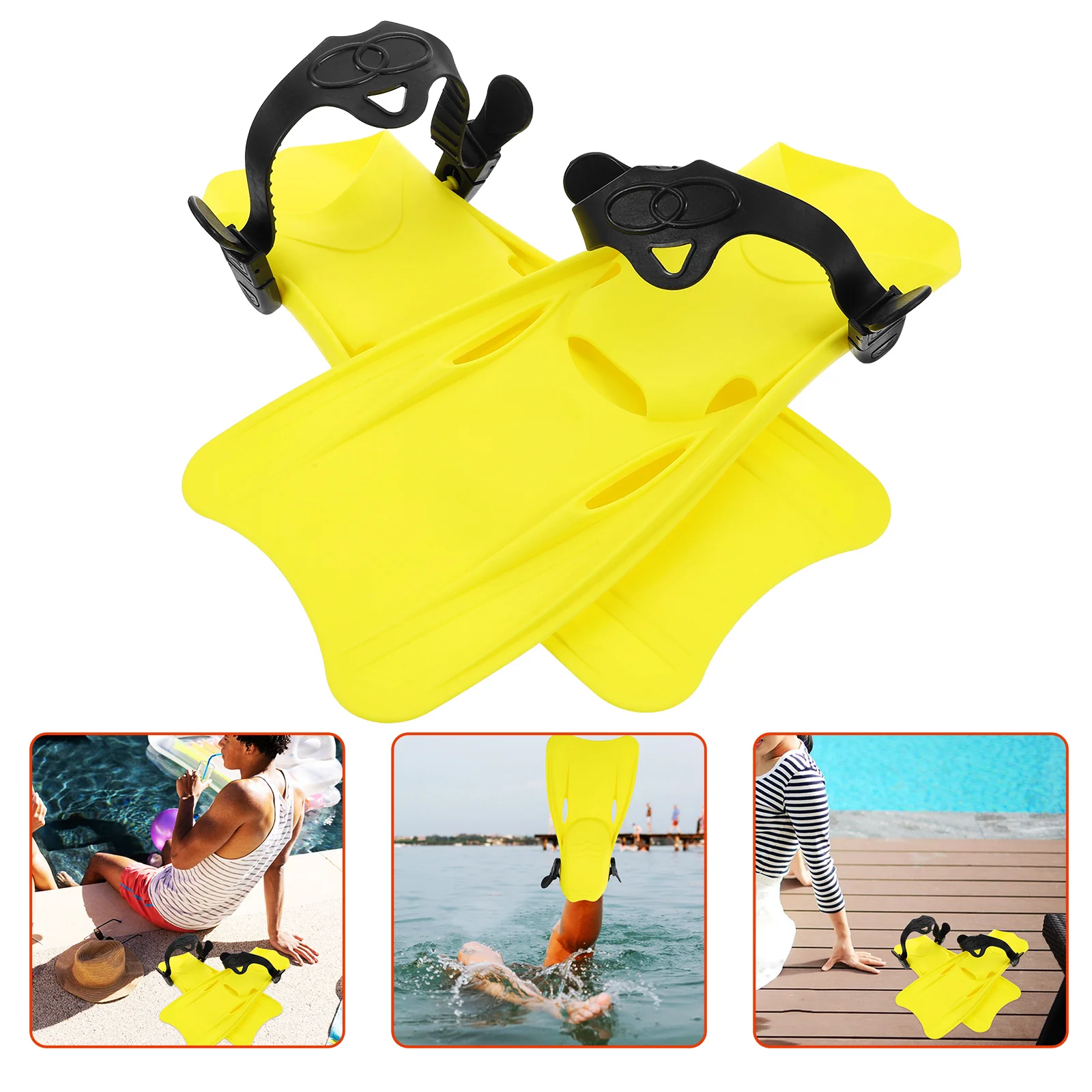 

1 Pair Diving Swimming Fins Adjustable Swim Flippers Snorkeling Flippers Training Swimming Shoes Men Snorkeling Fins