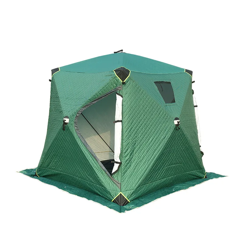 Thickened Film Coating Winter Tent, Insulated Ice Fishing Shelter, Warm Outdoor Camping Cabin for Cold Weather Use