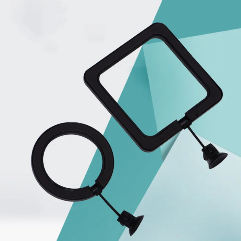 New Aquarium Feeding Ring Fish Tank Station Floating Food Tray Feeder Square Circle Aquarium Accessory with Suction Cup
