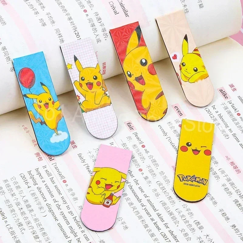 

Pokemon Pikachu Magnetic Bookmark Creative Fun Exquisite Soft Magnet Book Clip Magnetic Sticker Marker Sign Stationery Gifts