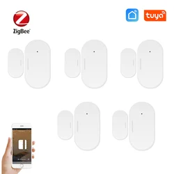 Tuya Zigbee Smart Magnetic Door Window Sensor Wireless Detector Connection Home Security Alarm Via Alexa Google Home Smart Life