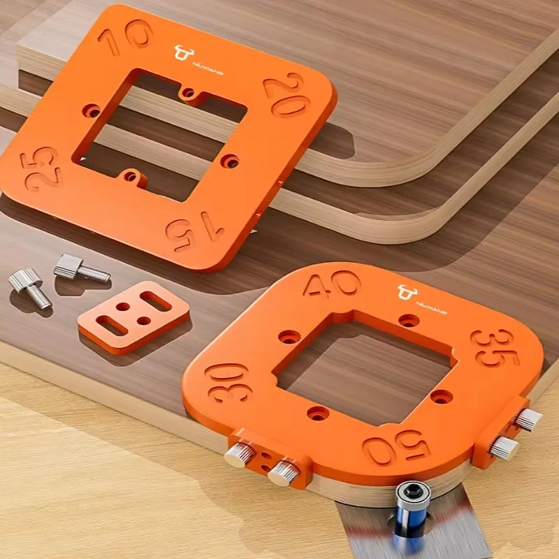 Woodworking Router Corner Radius Templates Jig R10 to R50 Routing Curved Corners Milling Circular Radian Hardness ABS Tool