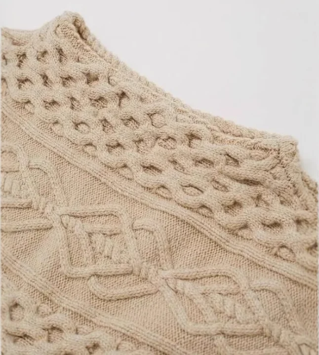 

Women's Dress 2025 Autumn and Winter Casual Style Unique Hot Girl Fashionable Knitting Fried Dough Twists Irregular Waist Dress