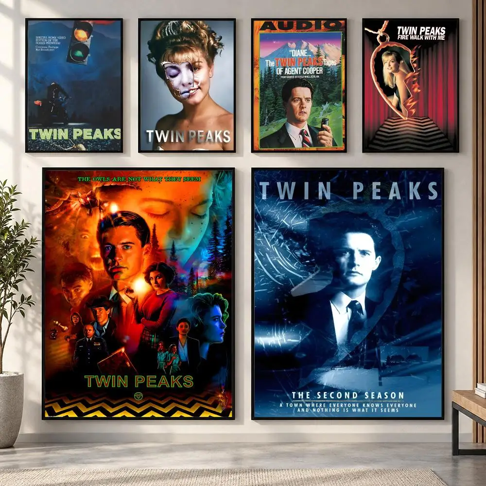 T-Twin Peaks TV Series Shows Poster HD art sticky wall waterproof home living room bedroom bar aesthetic decoration